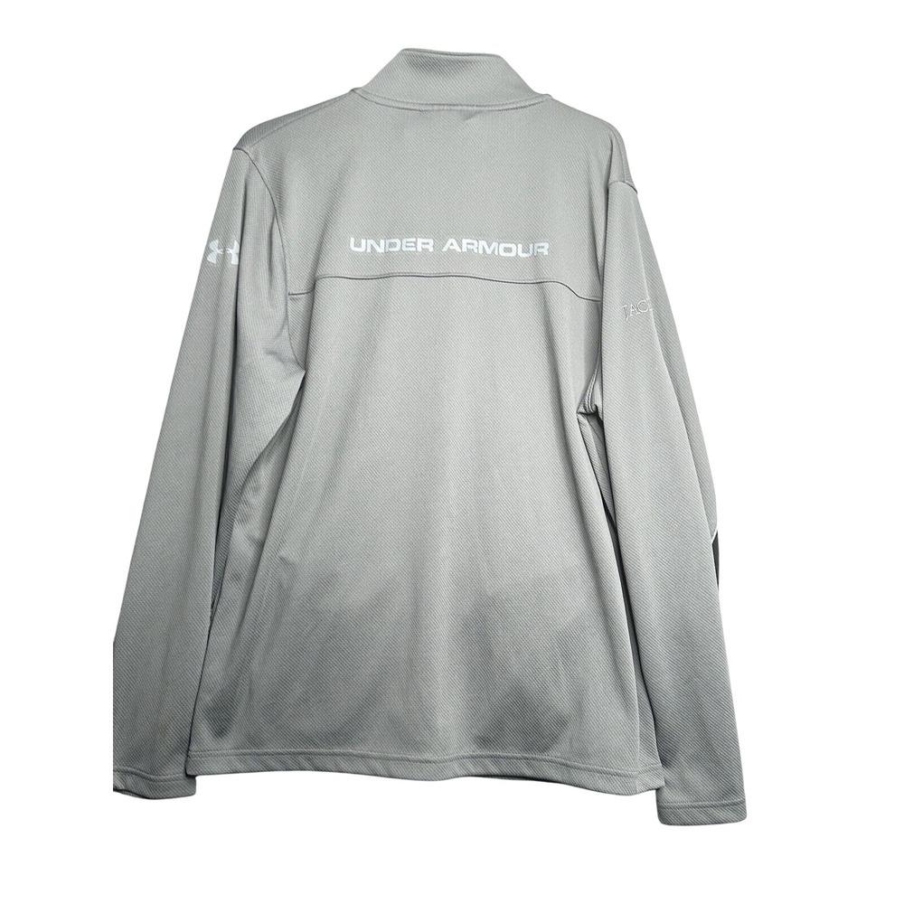 Under Armour Full Zip Jacket Mens L Gray Long Sleeve Lightweight Fleece‎ Lined